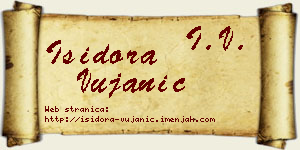 Isidora Vujanić vizit kartica
